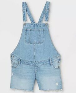 Ingrid & Isabel Light Blue Jean Shorts Overalls - New